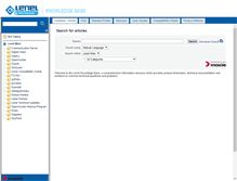 Tablet Screenshot of kb.lenel.com